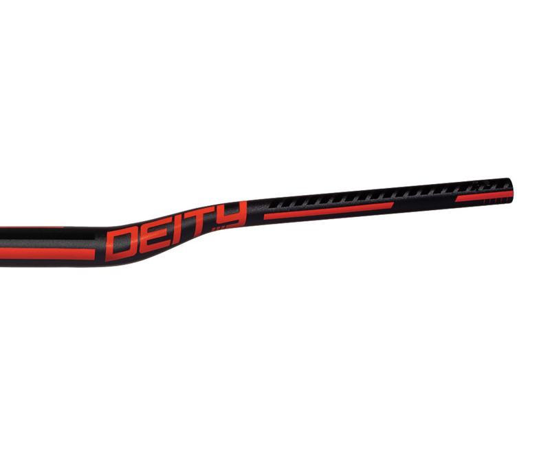 Deity Racepoint Aluminium 810mm Handlebar 35 Bore 25mm Rise Black/Red-1